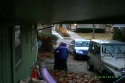 garbage woman in action