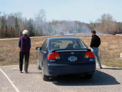 watching the firefighters