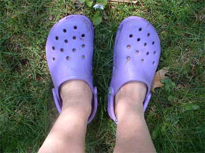 sloggin' around in crocs
