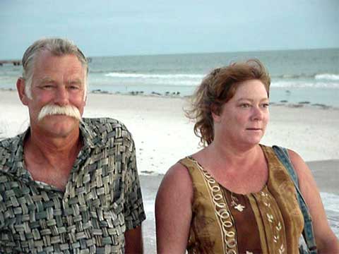 ed & suzie on the beach