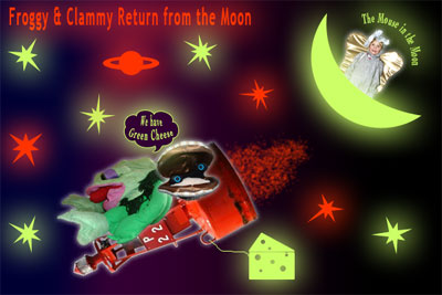 frog and clam return from the moon