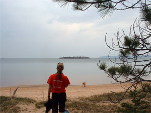 the beach