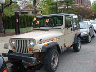 somebody postcarded my jeep