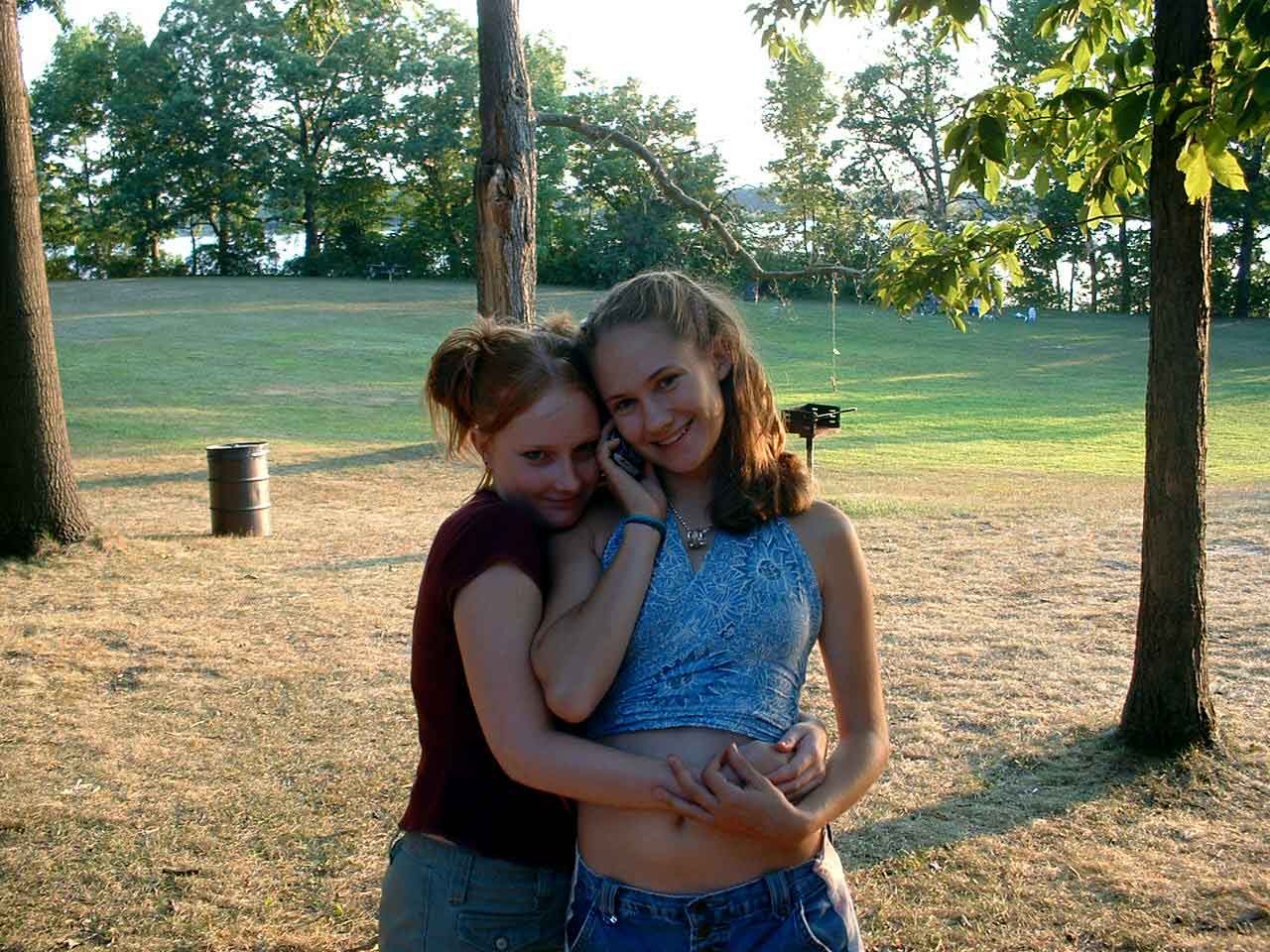 bean and jess at the lake