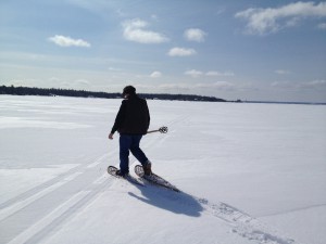 snowshoeing