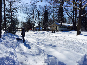 shoveling